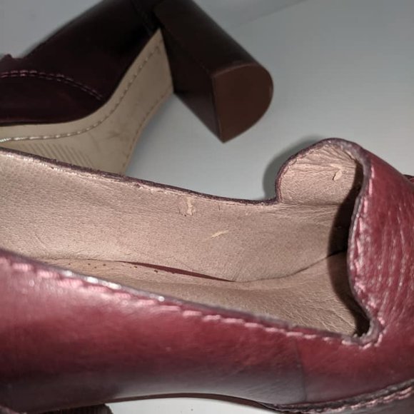 Land's End Leather Loafer Pumps Heels Size 6 - Picture 4 of 6